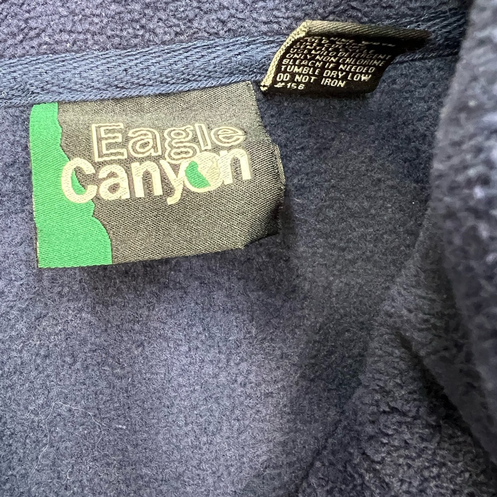 Eagle Canyon Sweatshirt Adult XL Blue Fleece 1/4 Zip Pullover